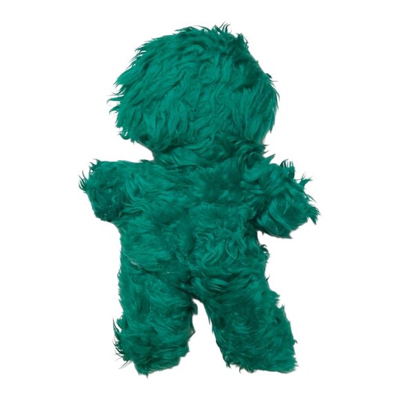 Vintage Green Faux Fur Oscar The Grouch 10 Inch Plush Doll Sesame Street - Picture 2 of 3